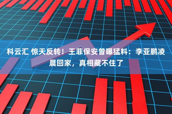 科云汇 惊天反转！王菲保安曾曝猛料：李亚鹏凌晨回家，真相藏不住了